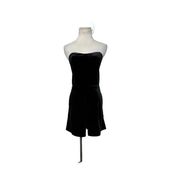 Mare Mare black velvet strapless romper size M - Picture 10 of 15